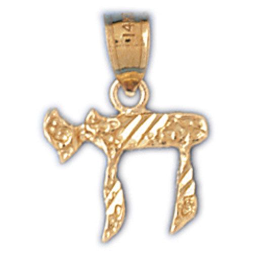 Chai Charm Pendant 14k Gold