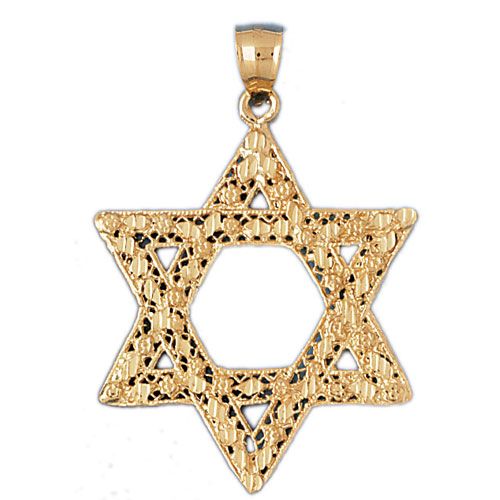 Star of David Charm Pendant 14k Gold