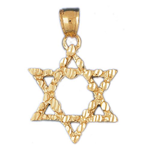 Star of David Charm Pendant 14k Gold