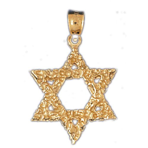 Star of David Charm Pendant 14k Gold