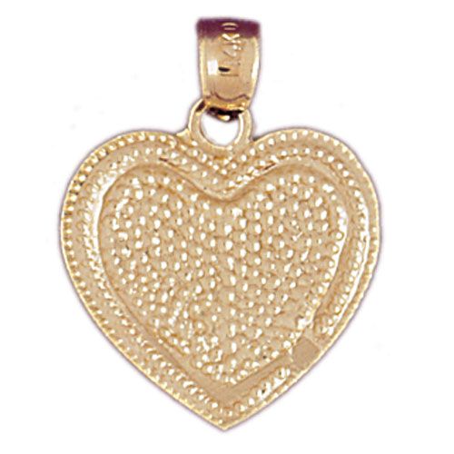 Heart Charm Pendant 14k Gold