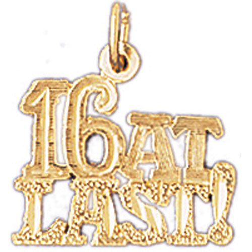 16 At Last Charm Pendant 14k Gold