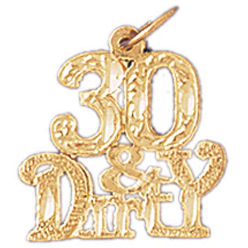 30 And Dirty Charm Pendant 14k Gold