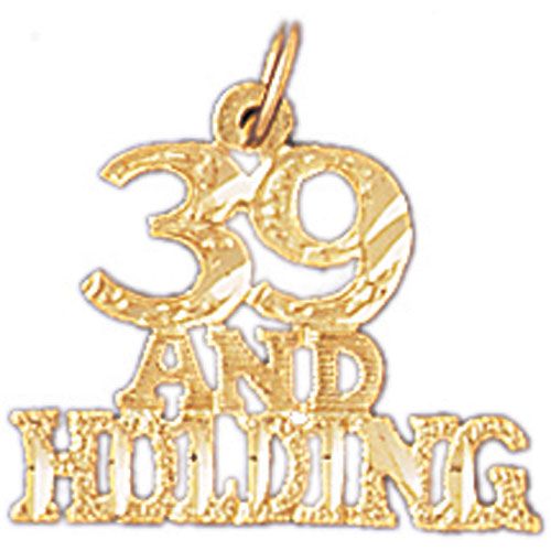 39 And Holding Charm Pendant 14k Gold