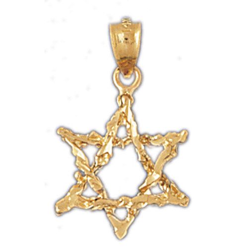 Star of David Charm Pendant 14k Gold