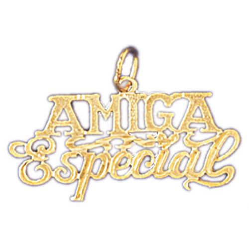 Amiga Especial Charm Pendant 14k Gold