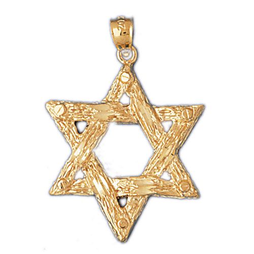 Star of David Charm Pendant 14k Gold