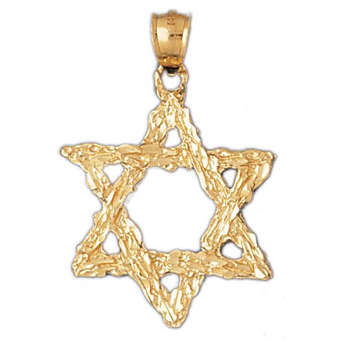 Star of David Charm Pendant 14k Gold