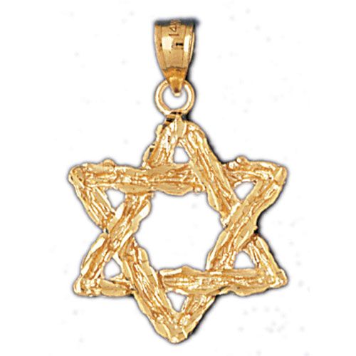 Star of David Charm Pendant 14k Gold