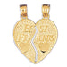 Best Friends Charm Pendant 14k Gold