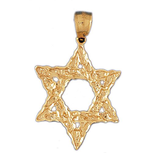 Star of David Charm Pendant 14k Gold