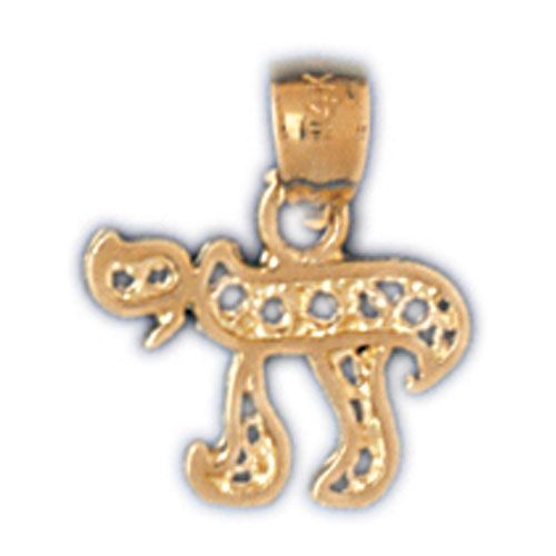 Chai Charm Pendant 14k Gold