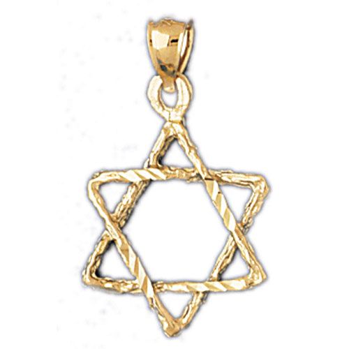 Star of David Charm Pendant 14k Gold