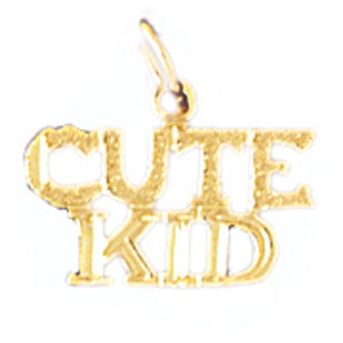 Cute Kid Charm Pendant 14k Gold