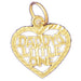 Daddy's Little One Charm Pendant 14k Gold