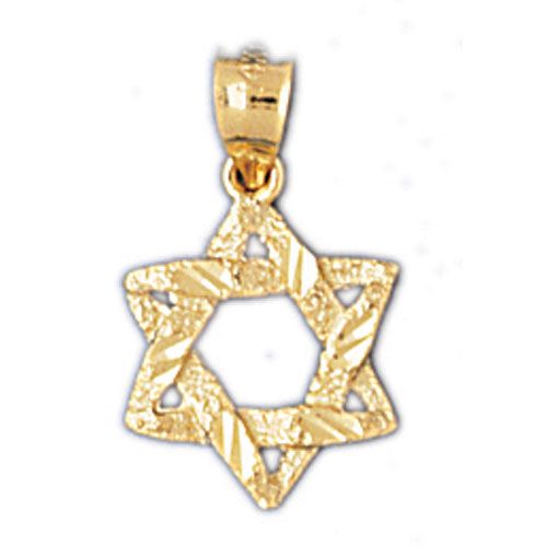 Star of David Charm Pendant 14k Gold
