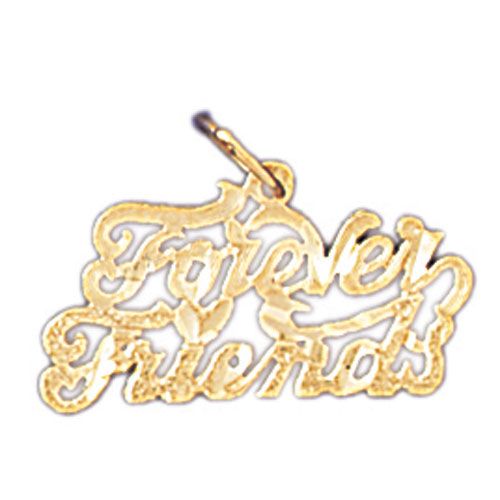 Forever Friends Charm Pendant 14k Gold