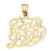 Foxy Lady Charm Pendant 14k Gold