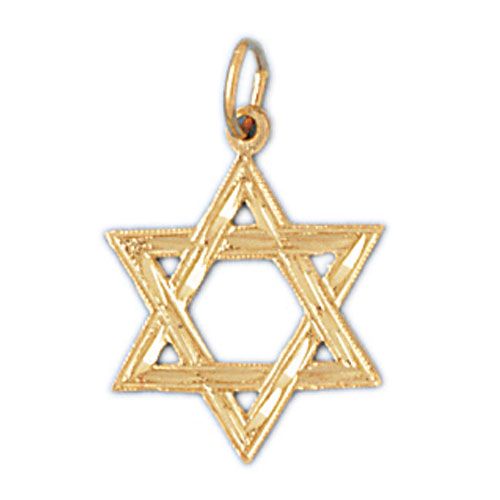 Star of David Charm Pendant 14k Gold