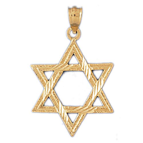 Star of David Charm Pendant 14k Gold
