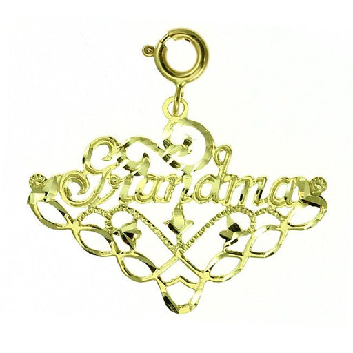 Grandma Charm Pendant 14k Gold