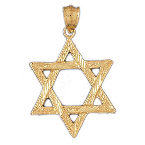Star of David Charm Pendant 14k Gold