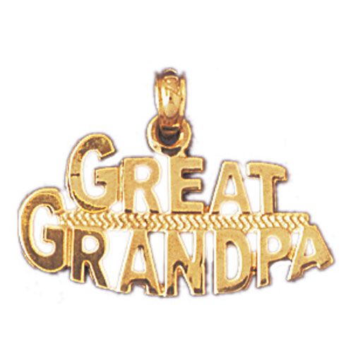 Great Grandpa Charm Pendant 14k Gold