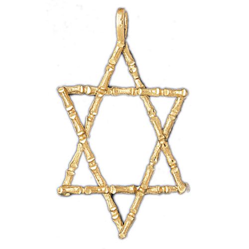 Star of David Charm Pendant 14k Gold