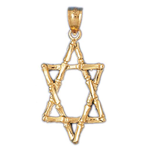 Star of David Charm Pendant 14k Gold