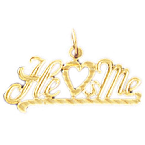 He Loves Me Charm Pendant 14k Gold