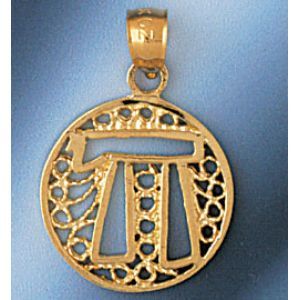 Chai Charm Pendant 14k Gold