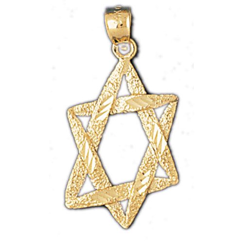 Star of David Charm Pendant 14k Gold