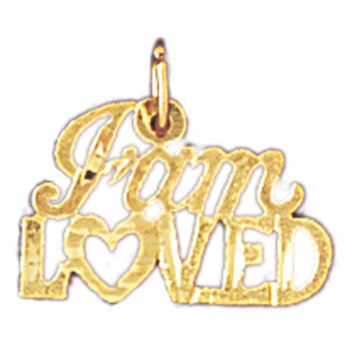 I Am Loved Charm Pendant 14k Gold
