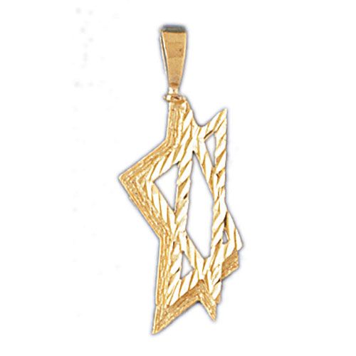Star of David Charm Pendant 14k Gold
