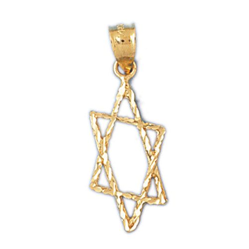 Star of David Charm Pendant 14k Gold