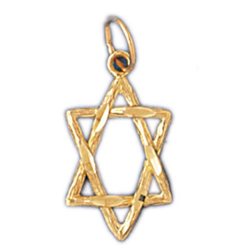 Star of David Charm Pendant 14k Gold