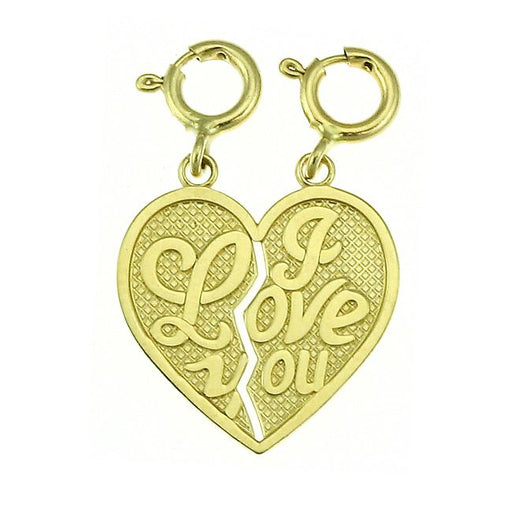 I Love You Charm Pendant 14k Gold