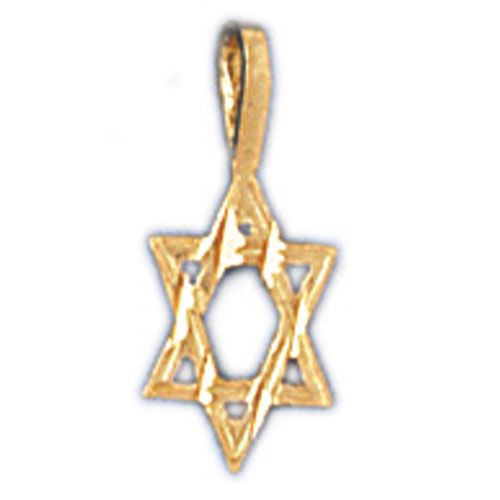 Star of David Charm Pendant 14k Gold