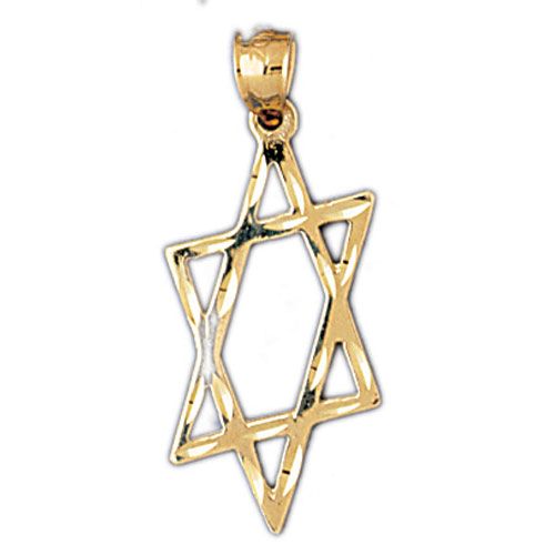 Star of David Charm Pendant 14k Gold