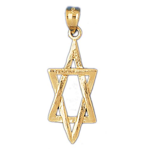 Star of David Charm Pendant 14k Gold