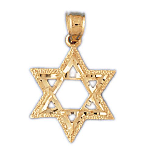 Star of David Charm Pendant 14k Gold