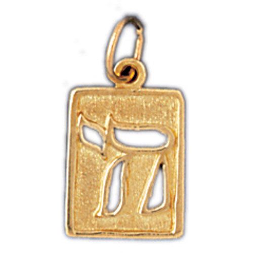 Chai Charm Pendant 14k Gold