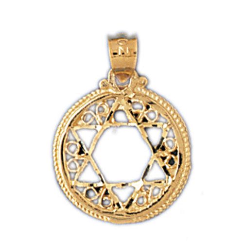 Star of David Charm Pendant 14k Gold