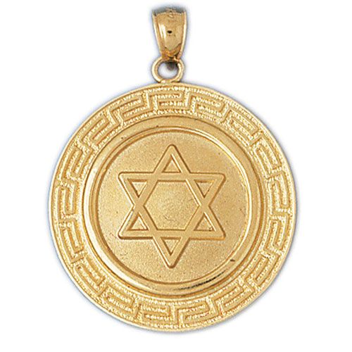 Star of David Charm Pendant 14k Gold
