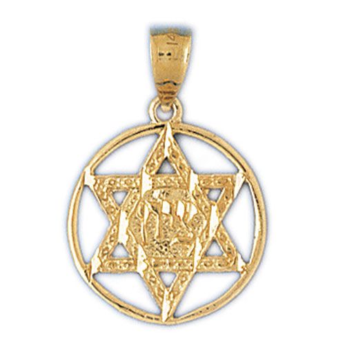 Star of David Charm Pendant 14k Gold