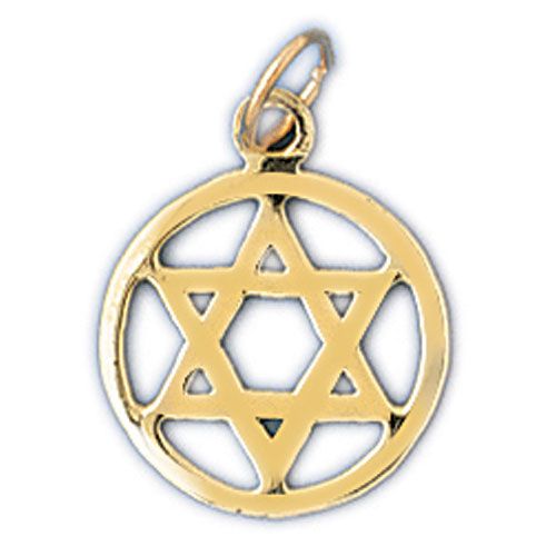 Star of David Charm Pendant 14k Gold
