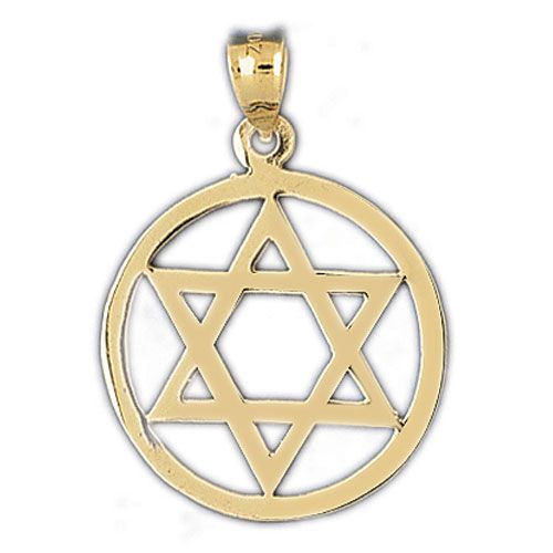 Star of David Charm Pendant 14k Gold