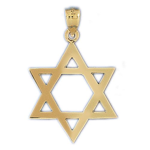Star of David Charm Pendant 14k Gold