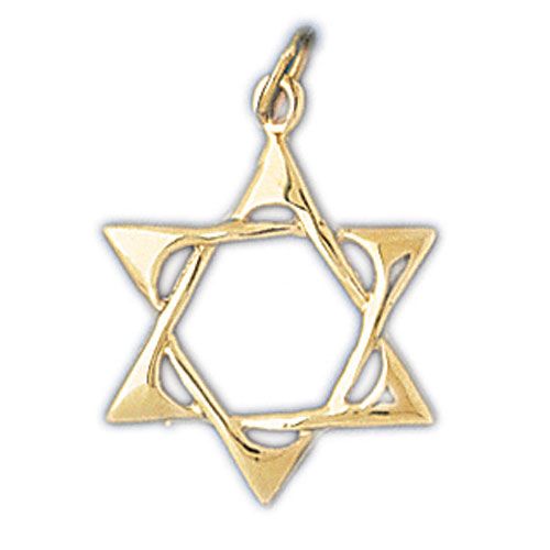 Star of David Charm Pendant 14k Gold
