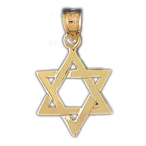 Star of David Charm Pendant 14k Gold
